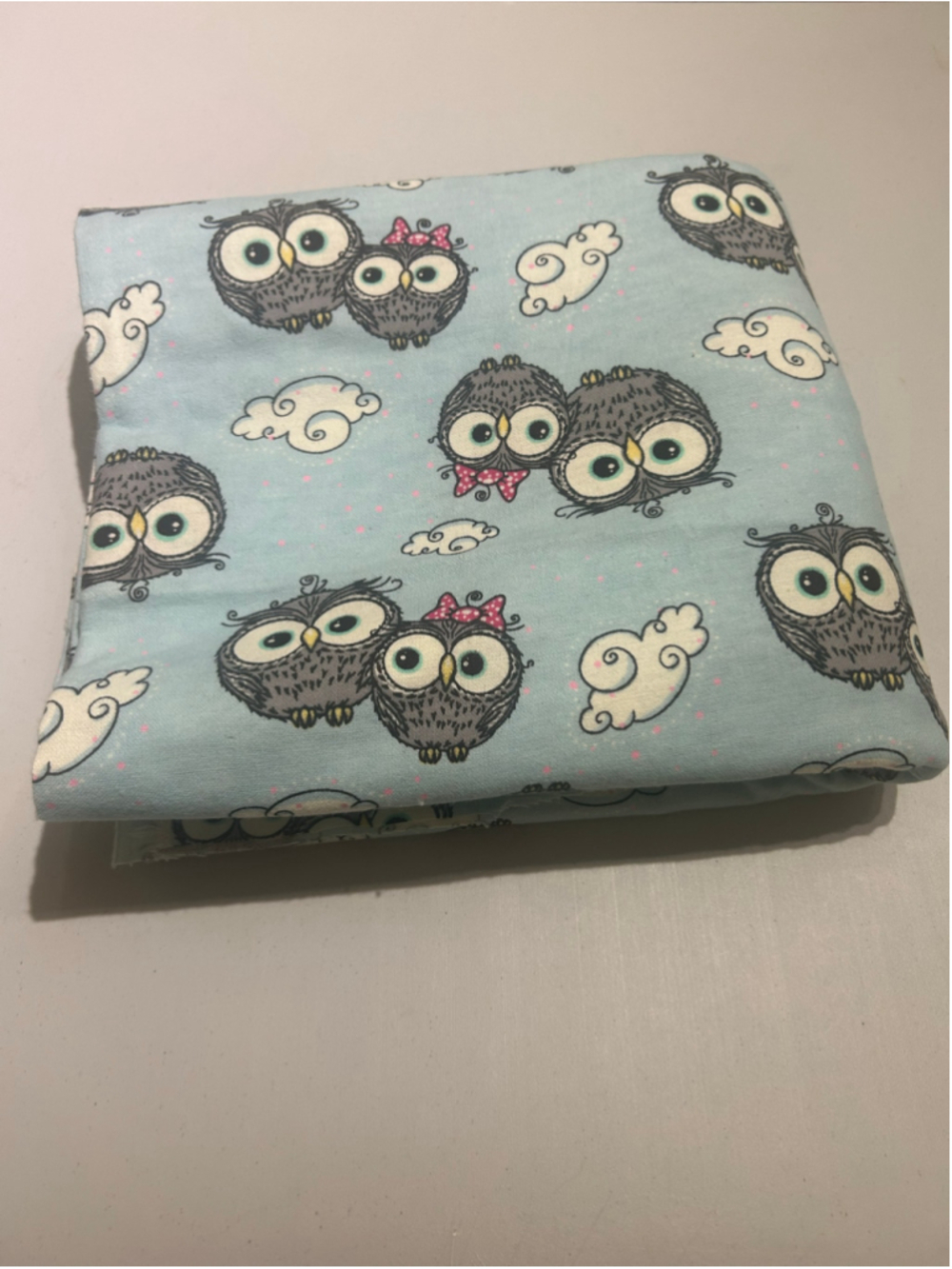 Fabric: 4 Yards 6” Cute owls Cloud Flannel Fabric
